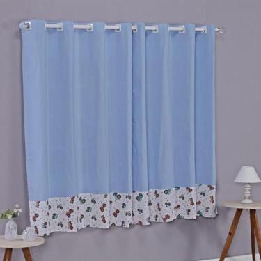 Imagem de Cortina Baby 2 Metros Quarto Bebê Infantil Menino Menina - Ametista De