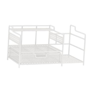 Imagem de WeiLaiKeQi Organizador de arquivos de mesa, bandeja de papel para cartas, prateleira de classificação de documentos, suporte de malha para arquivo, Branco