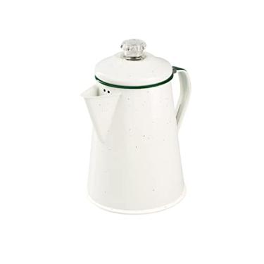 Imagem de GSI Outdoors Pote de café para 8 xícaras esmaltadas para preparar café sobre fogão e fogo - ideal para acampamento, cabana, trailer, cozinha, grupos, mochila
