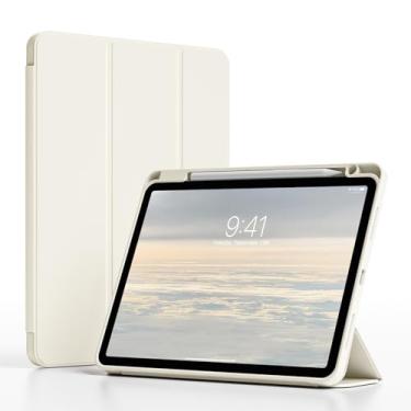 Imagem de GKABXY Capa para iPad Air 11 polegadas M2/M3 (2024/2025), iPad Air 5ª/4ª geração (2022/2020) 10,9 polegadas - capa à prova de choque com carregamento e suporte para Apple Pencil 2, despertar/hibernar