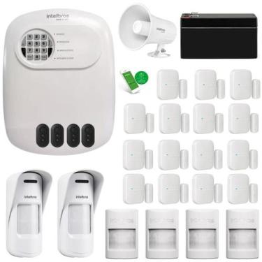 Imagem de Kit de Alarme Profissional Intelbras Central ANM 24 NET com Sensores I