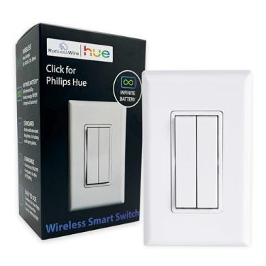 Imagem de RunLessWire Clique Para Philips Hue Wireless Battery Free Dimming Smart Switch Controle De Iluminação Lâmpada Friends Of Funciona Com Todos Os Hubs Automação Residencial Por Meio Ponte E Aplicativo