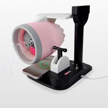 Imagem de Diydeg Ventilador Turbo de Mesa Criativo, Ventilador com Motor a Jato 3 em 1 com Umidificador e Carregamento Sem Fio de 15 W, Ventilador de Mesa em Formato de Motor de Avião (Luz vermelha)