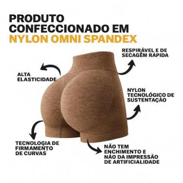 Imagem de Short Legging Academia Curto Feminino Levanta Bumbum Sem Costura Cintu