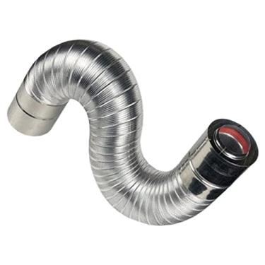 Imagem de Milageto Tubo de extensão de chaminé de extensão diâmetro 2.36 polegadas aquecedor de água a gás flexível tubo de exaustão fogão a tubo para aquecedor de, Fora 100x50cm