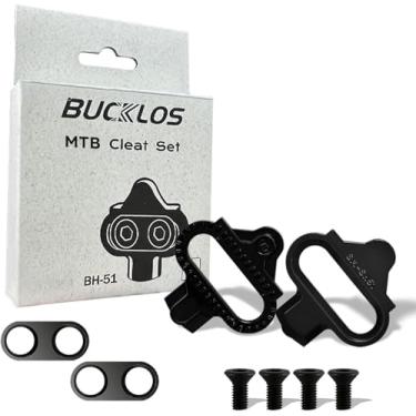 Imagem de BUCKLOS Chuteiras de substituição BH-51 / BH-56 compatíveis com pedais Shimano MTB SPD para ciclismo interno giratório e tênis de bicicleta de montanha BTT