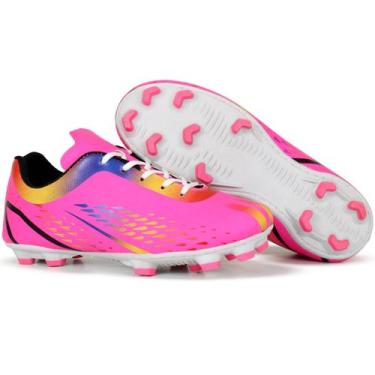 Imagem de Chuteira de Futebol Class Campo Trava Grama Costurada - Nomad, Rosa, 3