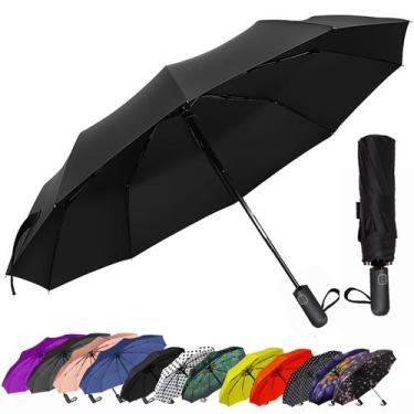 Imagem de Guarda-chuva SIEPASA Windproof Travel Compact de 54 polegadas preto