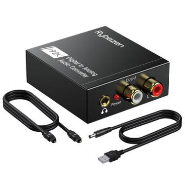 Imagem de Conversor de áudio digital para analógico DAC 192kHz com cabo - DigitC