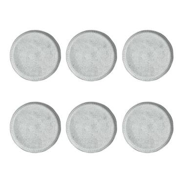 Imagem de Conjunto De Pratos Rasos Porto Brasil Linhas Echo Com 6 Pçs Branco