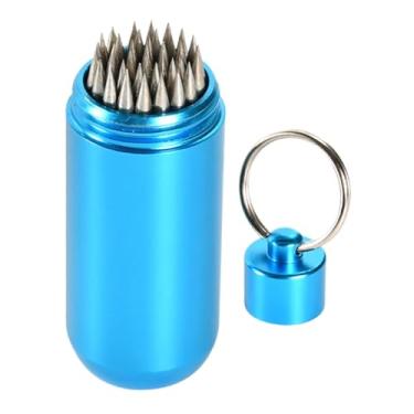 Imagem de Generic Ferramenta de reparo de ponta de taco de sinuca, ferramenta de modelagem de ponta com chaveiro, manutenção profissional, suprimentos práticos de, Azul