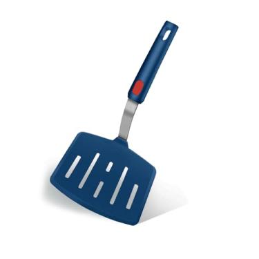 Imagem de Tenta Kitchen Espátula de silicone para panqueca, espátulas para cozinhar, espátula antiaderente resistente ao calor de 315 °C, ideal para fatia de peixe, panquecas - azul