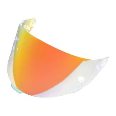 Imagem de Moontogo Viseira Capacete Viseira Escudos de Viseira para KYT TT Course Capacete Acessórios Para-brisa Faceshield (Revo Clear Red)