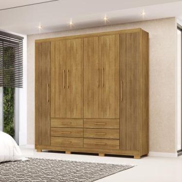 Imagem de Guarda Roupa Dunas Casal 6 Portas de Bater 6 Gavetas MDF Nature G98 - 