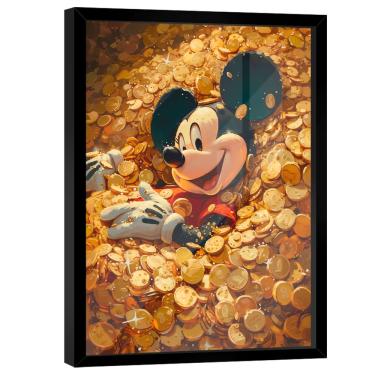 Imagem de Quadro Decorativo Mickey Mouse Ouro