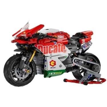 Imagem de Bloco de Montar Moto Ducati 800 Peças - Brinquedo - Generic