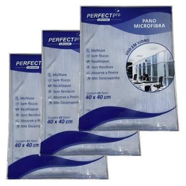 Imagem de Pano Limpa Vidros 40x40 Perfect Pro Condor Azul Não Risca - Condor Per