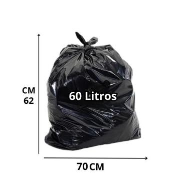Imagem de Saco de Lixo 60 Litros Preto Pacote Com 100 Unidades - Devechi Plastic