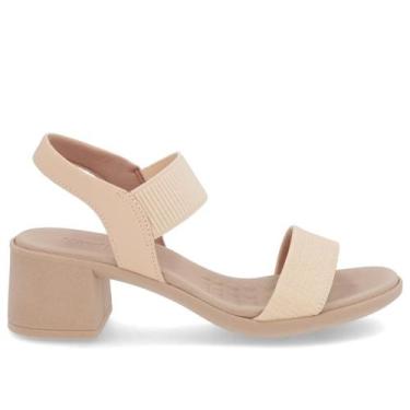 Imagem de Sandália Usaflex Salto Bloco Couro Palmilha Especial UC22003, 36, Blus