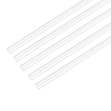 Imagem de Tubo redondo rígido de acrílico de 5 peças transparente 9 mm ID 12 mm OD 250 mm para lâmpadas e lanternas, sistema de resfriamento a água