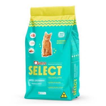 Imagem de Ração para Gatos Castrados Quatree Select Sabor Frango e Arroz 3kg