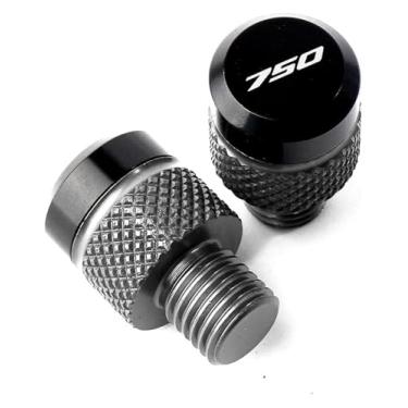 Imagem de BYYINGSUS Espelhos de motocicleta com parafusos de plugue de furo compatível com Forza750 NSS 750 FO&RZA 350 NSS350 FO&RZA 250 300 capa de furo CNC (cinza-750)