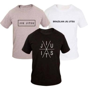 Imagem de KIT 3 Camiseta Ragor Slim Algodão Luta Jiu Jitsu Treino, GG, Branco, P