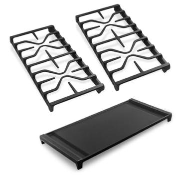 Imagem de WB31X27151 Grelha lateral WB31X24738 Kit de placa de chapa central peças de reposição para fogões GE, grelha de queimador de fogão a gás General Electric para JGBS66REKSS JGB735SPSS JGBS86SPSS