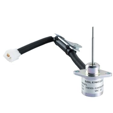 Imagem de 1503ES-12A5SUC9SLC24 Solenoide de desligamento de combustível 12V 1G820-60022 1G820-60012 1G820-60020 SA-5156-12 para motor Kubota D722 D782 Kubota Escavadeira Kbota Chaveiro X41 Solenoide de parada