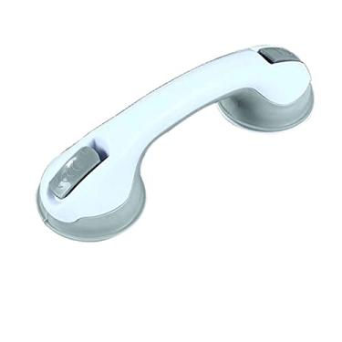 Imagem de Alça antiderrapante para corrimão com ventosa de banheiro, barra de apoio, banheiro, banheira, alça de apoio de segurança para idosos/azul/1 peça (branco, 2 peças)