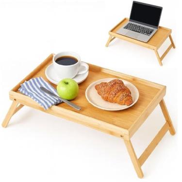 Imagem de Mesa notebook madeira rustica bandeja dobravel cafe manha - Multicoisa