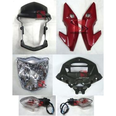 Imagem de Farol Titan150 2014 Frontal Piscas Suporte Painel Bananinha Vermelho P