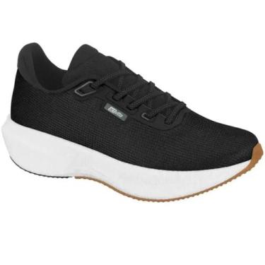 Imagem de Tênis Activitta Masculino Estilo e Leveza Cadarço Preto, Preto, Chumbo