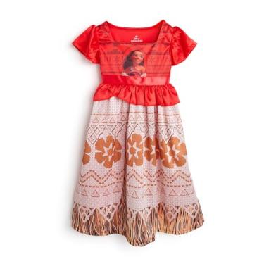 Imagem de Disney Camisola Frozen Fantasy para meninas, Moana Ocean Princess 3, 4 Anos