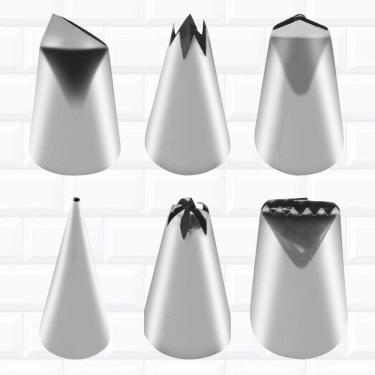 Imagem de Kit 6 Bicos De Confeitar Essenciais 1M 1B Perlé Folha Pétala