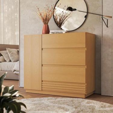 Imagem de Cômoda Sapateira 1 Porta 4 Gavetas Samambaia CabeCasa MadeiraMadeira C