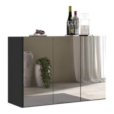 Imagem de Aparador Buffet 2 Portas Suspenso Vegas V3612 Preto - VS DECOR