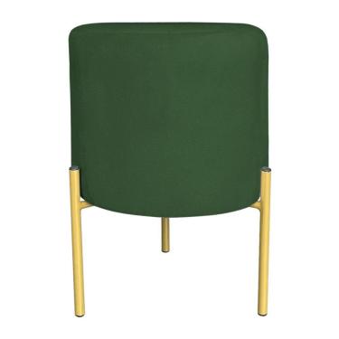 Imagem de Puff Decorativo Soren Suede Verde Pés De Ferro Dourado - Pallazio