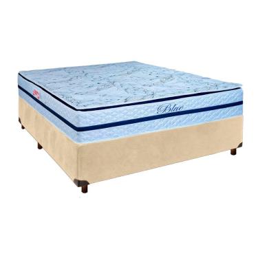 Imagem de Colchão Casal Molas Ensacadas + Box Perola - Blue Paropas