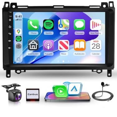 Imagem de Rimoody Rádio 8Core 4G 64G Para Mercedes Benz W906 Sprinter W169 W245 W639 Vito Viano, Som Automotivo Carplay Android Auto, Tela Sensível Ao Toque De 9'', Gps, Wi-Fi, Bt/Fm Dsp-36, Mirror Link, 59 T