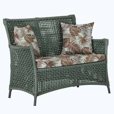 Imagem de 1 Sofá área Externa Igapó Alumínio Preta Corda Náutica E6 Verde