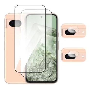 Imagem de 4em1, para Google Pixel 8A, Vidro, Para Pixel 6 7 8 Pro 6A 7A 8A, Vidro Temperado 2.5D Proteção de Tela Completa, Para Pixel 8A, Filme
