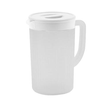 Imagem de Greensen Jarra de Água, 2,7L de Grande Capacidade Translúcida Em Plástico PP Com Tampa e Filtro Em Bico, para Armazenar Chá, Café, Suco e Água Gelada (Branca)