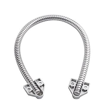 Imagem de Conduíte de fio de porta flexível pescoço de ganso protetor de cabo de porta cabo de controle de acesso laço de porta aço inoxidável manga de montagem exposta