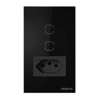 Imagem de Tomada Com Interruptor Inteligente Intelbras Ets 2002 Smart Wi-fi Preto