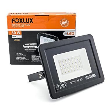 Imagem de Refletor LED Foxlux 50W 6500K Bivolt IP65 Para Fachadas e Jardins
