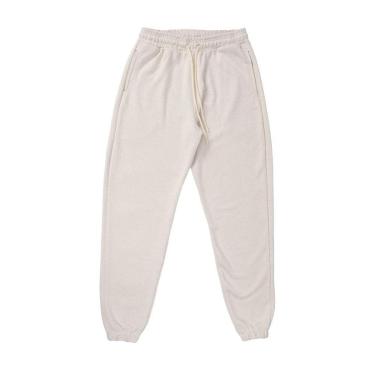 Imagem de Calça de Moletom Feminina Momentus Punho com Elástico Bege Claro-Feminino