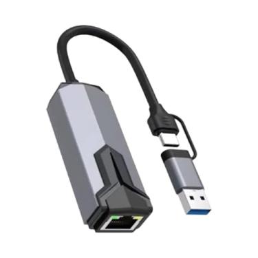 Imagem de Placa De - 5gbps Alta Velocidade Porta Dupla - Placa Ethernet 45 Gigabits - Compatível com Home Office, Computador, Laptop, Tablet, Videoconferência e