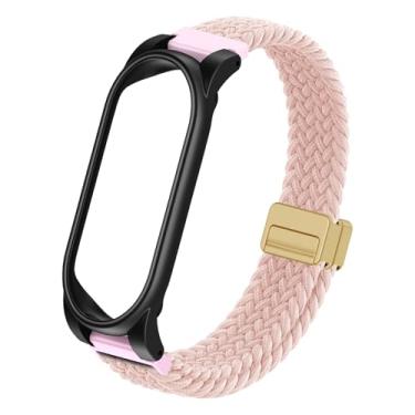 Imagem de Pulseira trançada compatível com gravador de voz AI Plaud NotePin, pulseira respirável macia e usável com fivela magnética e capa de policarbonato, pulseira leve ajustável, acessórios para gravador de