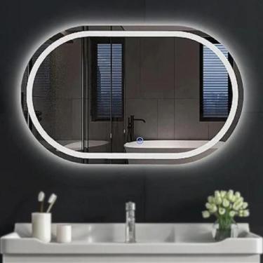 Imagem de Espelho Cápsula Jateado com LED Frontal e Touch Screen - Design Premiu